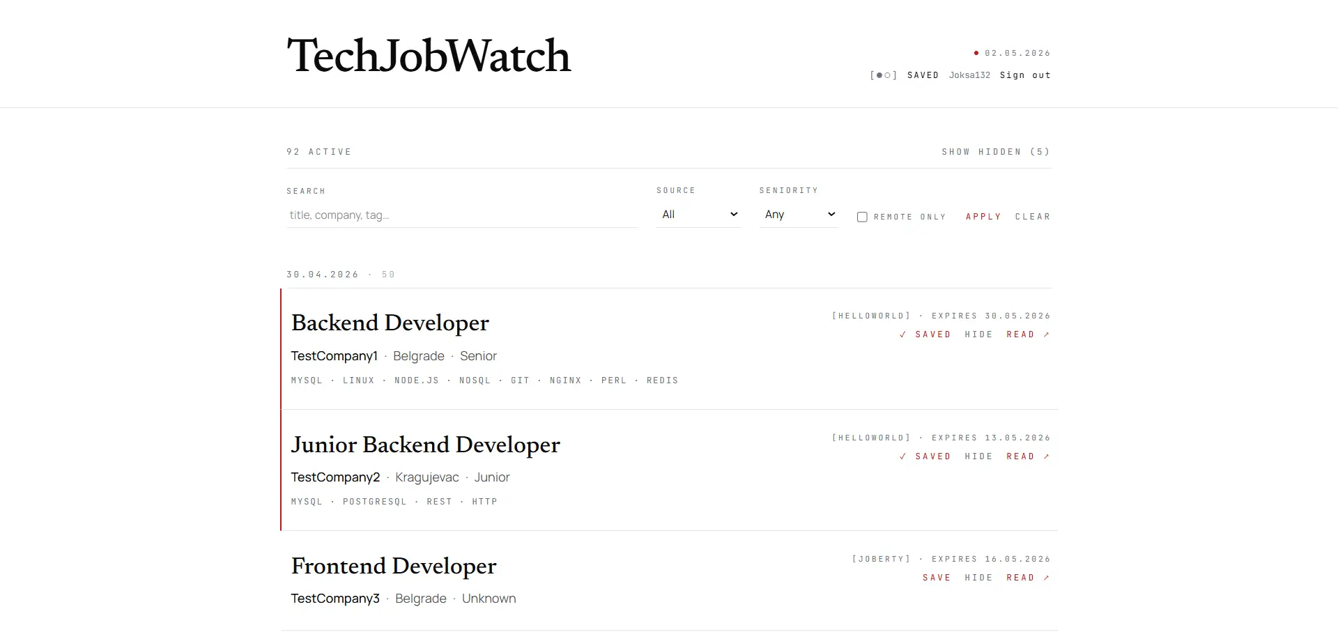 TechJobWatch